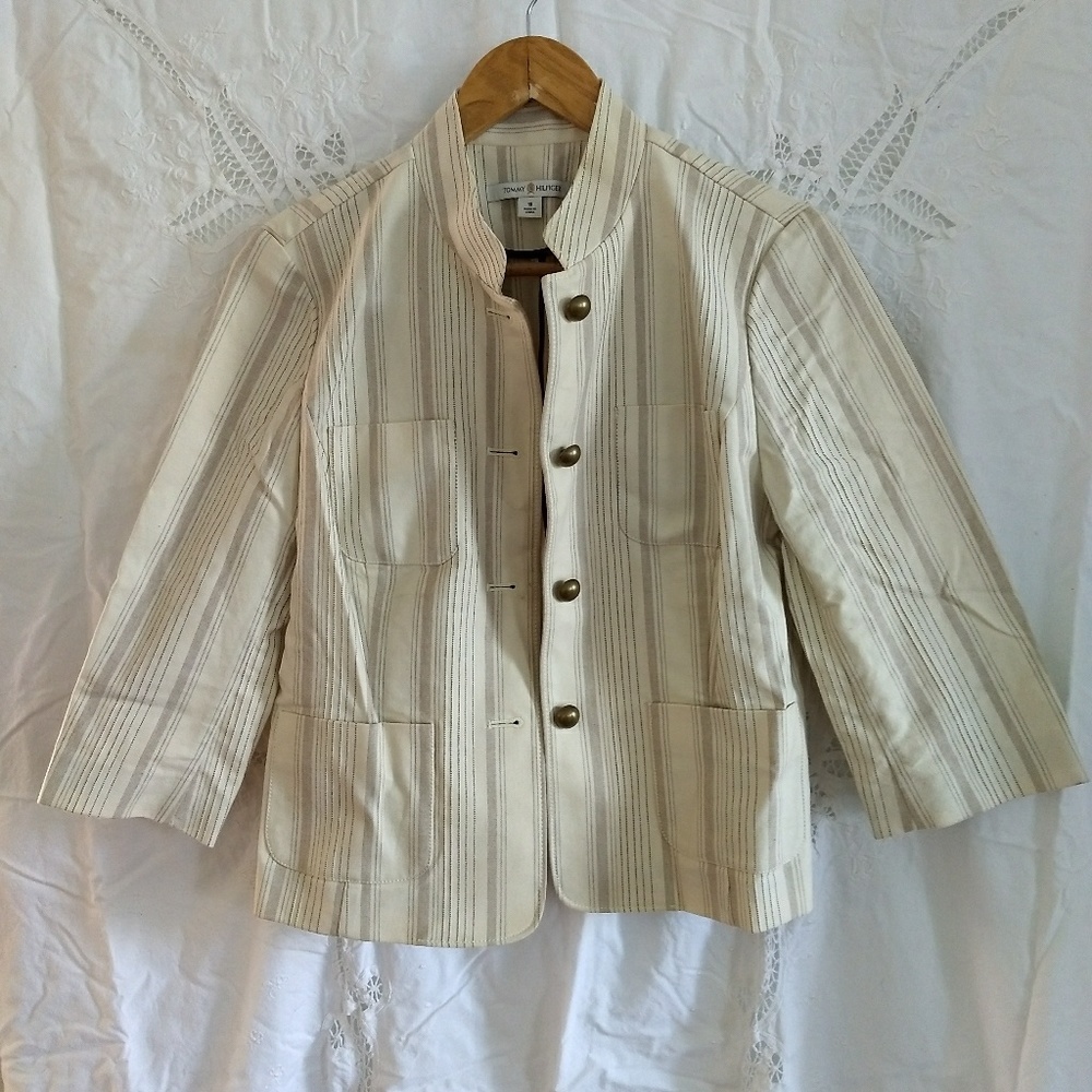 Cropped cotton jacket